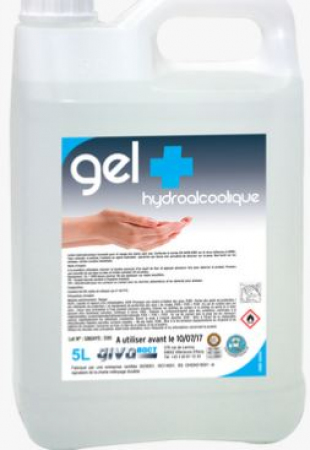 Gel hydroalcoolique bidon de 5 litres