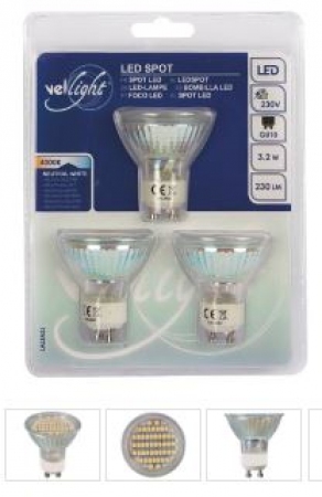 Pack 3 LED spots Natural White